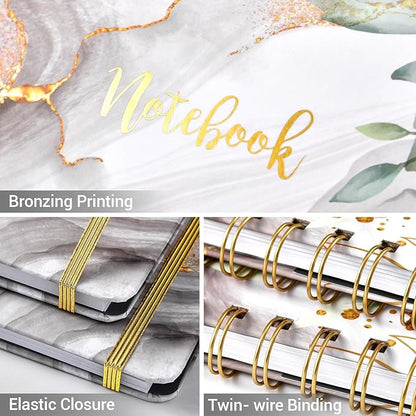 Ruled Journal/Notebook - Lined Journal with Premium Thick Paper, College Notebook/Journal, 8.5" X 6" with Exquisite Inner Pocket, Strong Twin-Wire Binding, Waterproof Hardcover for Office, School