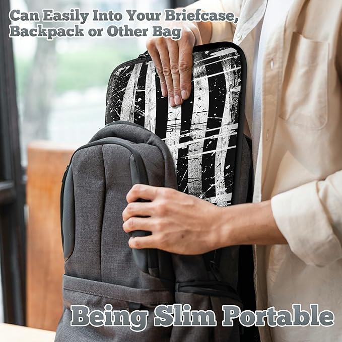 Universal Tablet Laptop Sleeve Case 10 inch, Retro Dirty Flag Slim Carrying Case Durable Handbag Travel Laptop Bag for 7 to 10-inch Laptops/Notebook/Kids Tablet/ipad/eBook Readers