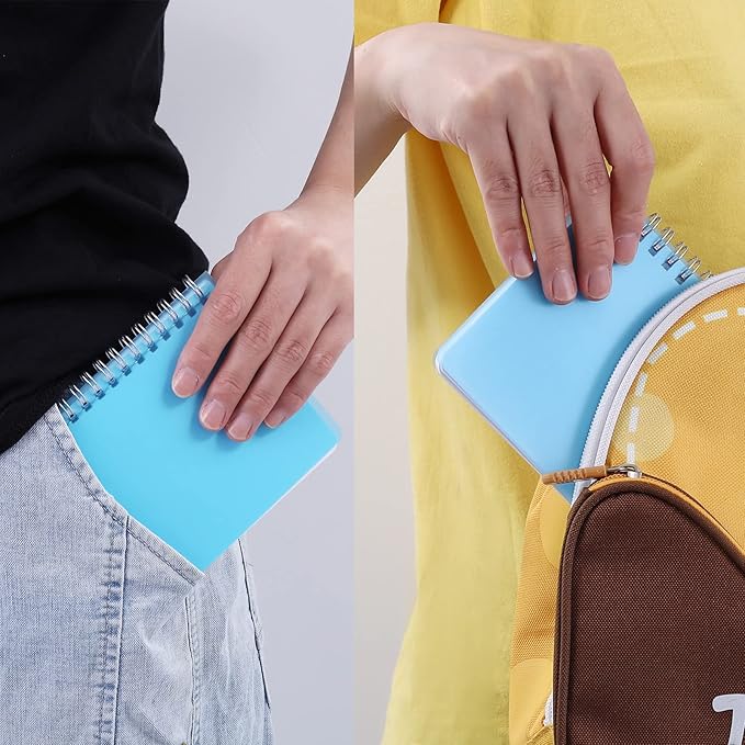 Graph Paper Notebook, 3 Pack Small Notebooks 4.3"x 5.7", Mini Grid Spiral Notebook, 480 Pages, Cute College School Supplies Pocket Notebook for Work, Aesthetic Gift Office Supplies