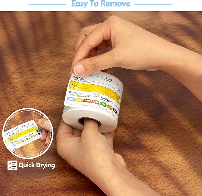 Restaurant Quality Shelf Life Food Rotation Labels, 2” x 3” Self-Adhesive Removable Freezer Food Labels Stickers, Perfect for Reusable Containers, Easy to Remove, Food Safety Date Sticker (3 PCS)