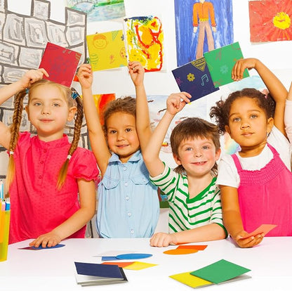 Thenshop 50 Pack Mini Pocket Kraft Notebooks Bulk 4 x 4 Inch Journal Notepads with Dot Memo Sketchbooks Writing Notepad for Party Favors Supplies(Fresh Color,Blank Page)