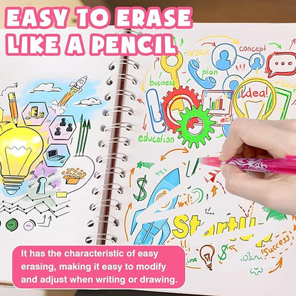 Erasable Gel Pens Assorted Color Inks Make Mistakes Disappear for Drawing Writing Planner and Crossword Puzzles Premium Comfort Grip