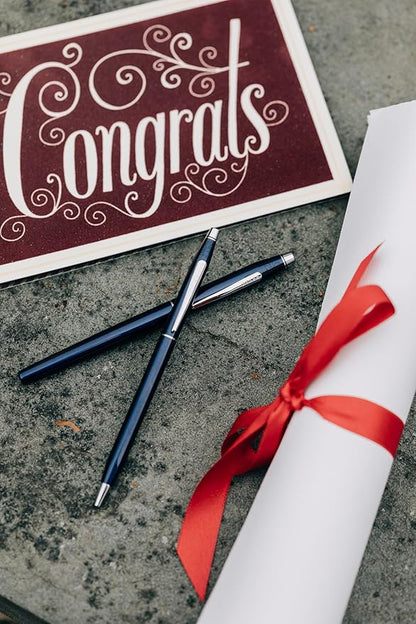 Cross Classic Century Black Lacquer Ballpoint Pen & 0.7mm Pencil with Chrome Appointments