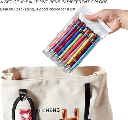 10PCS Funny Pens Colorful Ballpoint Pens with Bible Verse and Touch Screen Function Office Gifts(10PCS)