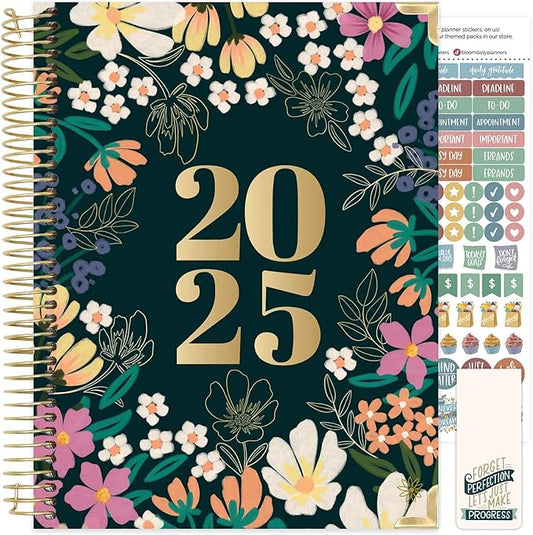 bloom daily planners HARDCOVER 2025 (8.5" x 11") Calendar Year Day Planner (January 2025 - December 2025) - Passion/Goal Organizer - Monthly & Weekly Inspirational Agenda Book - Blooming Wildly