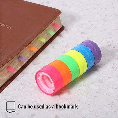 Mr. Pen- Highlighter Tape, 12 Rolls, 0.31" x 16.5 ft, Bible Highlighter Tape, Colorful Highlighter Strips, Transparent Highlighter Tape Removable for Books, Highlighting Tape, Highlight Tape