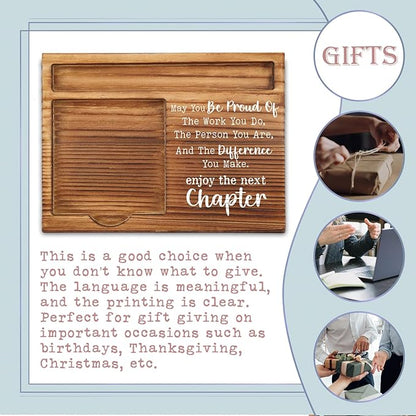 Job Promotion Gifts for Women, Men, Next Chapter Gifts, Goodbye Gifts for Coworkers, Appreciation Thank You Gifts for Coworkers Employees Leaving New Job Self-Stick Note Pad Holders ZSS11