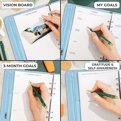 Clever Fox Weekly Planner Binder – Goal Setting Planner for Time Management & Weekly Tasks – Work & Life Organizer with to Do List & Habit Tracker – Undated, 7″ x 9″ Hardcover (Periwinkle)