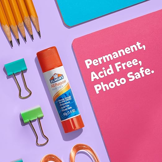 Elmer's All Purpose School Glue Sticks, Washable, 7 Grams, 60 Count