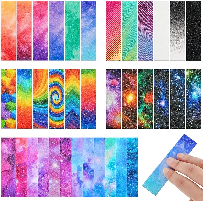 Gersoniel 36 Pieces Anxiety Sensory Stickers Cute Fidget Textured Strips Toys Anti Stress Tactile Rough Sensory Calm Textured Strips Adhesives Anxiety Relief for Adults Teens Desk (Mixed Style)