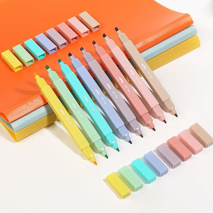 Mr. Pen- Dual Tip Aesthetic Highlighters, 8 pcs, Fine & Chisel Tips, Pastel Colors, Cute Highlighters Assorted Colors, Bible Highlighters and Pens No Bleed Highlighters for Bible Pages No Bleed