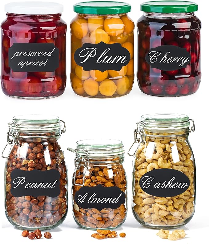 Mr. Pen- Chalkboard Labels, 100pc, Assorted Shapes, 1 White Chalk Marker and Small Towel, Labels, Label Stickers, Labels for Storage Bins, Sticker Labels, Bottle Labels, Food Labels, Jar Labels