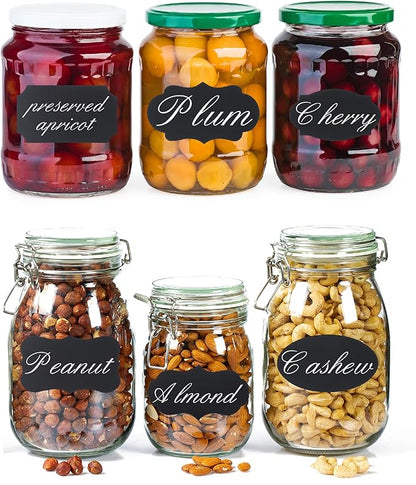 Mr. Pen- Chalkboard Labels, 100pc, Assorted Shapes, 1 White Chalk Marker and Small Towel, Labels, Label Stickers, Labels for Storage Bins, Sticker Labels, Bottle Labels, Food Labels, Jar Labels