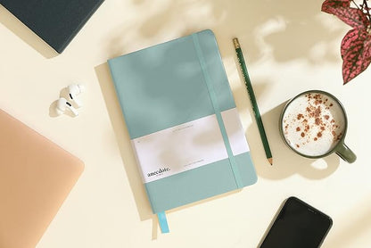 Hardcover Ruled Journal with Thick 100 gsm College Ruled Paper A5 size (8.3 inches x 5.4 inches) - Daily Writing Notebook Journal for Travel, School and Office Use - Diary Journal for Women and Men - Dutch Blue