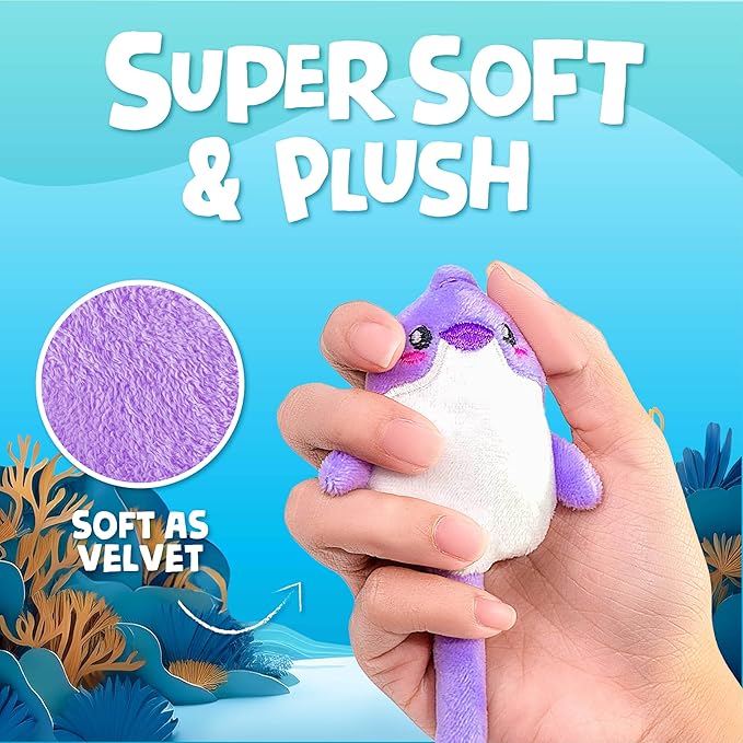 BUNMO Easter Gifts for Girls - Cute Pens - Cute Gel Pens w/Soft Grip & 10 Refills - Gifts for Tweens- Girls Easter Basket Stuffers - Fun Writing for Kids - Gift for Teens - Plush 5 Pack