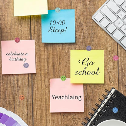 0.5 Inch Shiny Happy Face Stickers,Circle Dots Labels Reward Stickers Teachers Stickers(Multicolored)