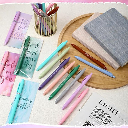 Quelay 30 Set Christmas Inspirational Gift Bulk with Motivational Pens Inspiring Quote Bookmarks Team Building Gifts for Employees Appreciation Team Women Staff Gifts Bulk Volunteers(Inspirational)
