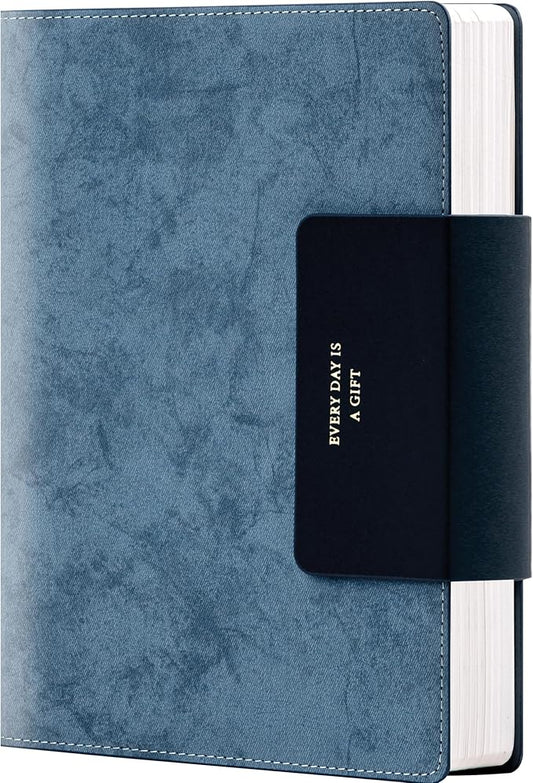Lined Leather Journals for Writing B5 Large Journaling Notebooks with 100 GSM Thick Paper Journal Notebook for Men & Women with Buckle Closure Travel Work Note Taking Diary, 7.28" x 10.23", Blue