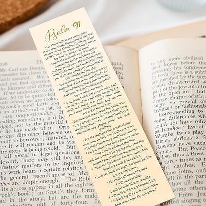 Bible Verse Psalm 91 (2"X8") Christian Bookmarks, Christian Bookmark, Page Marker Divider, Christian Gifts for Men Woman Father Mother Faith Hope Encouragement (Pack of 4)