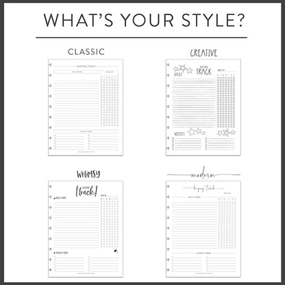 BetterNote Horizontal Undated Calendar Refill Pages for Disc Notebook, fits The Happy Planner, Discbound Levenger Circa, Staples Arc, TUL (Classic- 6 months, 11-Disc, 8.5"x11")