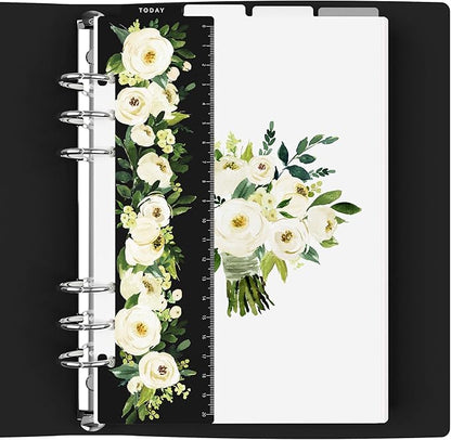 Discagenda Rosa Blanca Today Marker Ruler and Dividers Set for Planner Personal Organizer, Ringbound A5 (5.8x8.3in)
