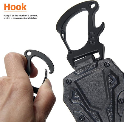 2 Pack Retractable Keychain Heavy Duty Outdoor Carabiner Badge Holder-Outdoor Carabiner for ID Badges, Key Holders, and More - Ideal for Work Badge Clips & Key Management