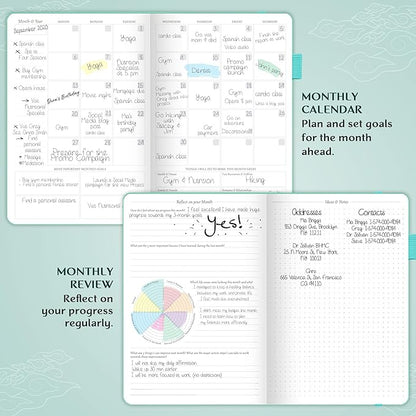 Legend Planner – Weekly & Monthly Life Planner to Hit Your Goals & Live Happier. Organizer Notebook & Productivity Journal. A5 (Aquamarine)