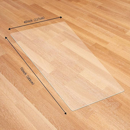 Clear Chair Mat for Hardwood Floors - 46''x72'' Heavy Duty Office Chair Mat, Rectangle Rolling Chair Mat for Hardwood, PVC Protector Hard Floor Mat for Computer&Desk Chair (46'' x 72'')