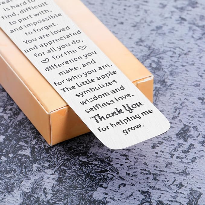 Thank You Gifts for Teacher Gifts Bookmark for Teacher Women Men Christmas Valentines Day Graduation Gifts for Teacher Birthday Retirement Gifts for Teacher Primary Kindergarten Middle School Teacher
