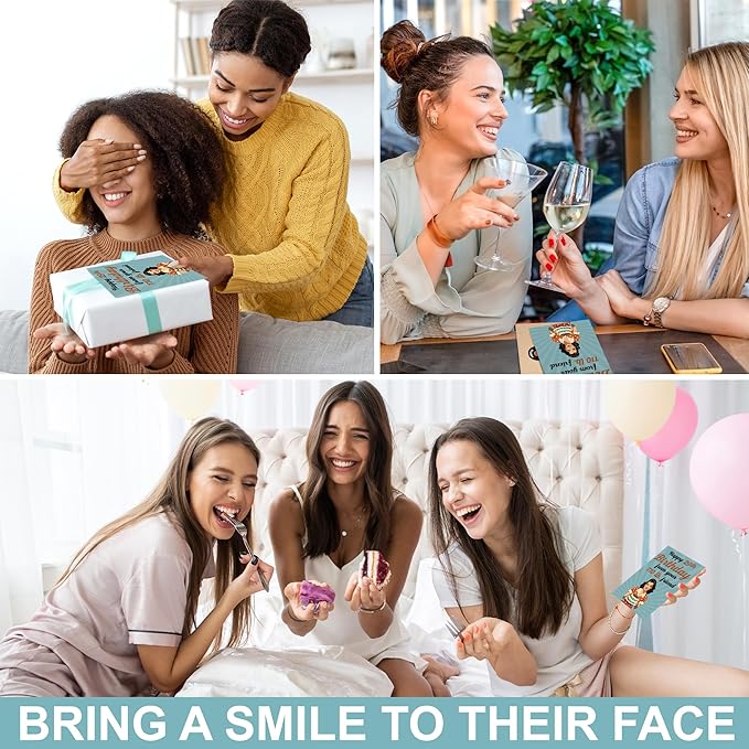 Funny Birthday Card for Women (5"x7") - Best Friend Birthday Gift for Her - Funny Gifts Happy 29th, 30th, 40th, 50th, 60th, 70th Birthday Card for Women, Her, Bestie and Friendship