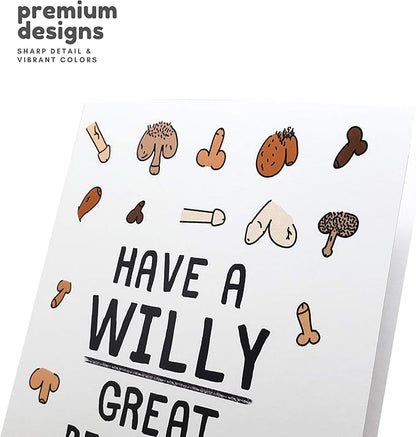 Sleazy Greetings Funny Birthday Card For Women or Men | Dirty Penis Adult Rude Offensive Friend Bday Card with Envelope | Willy Great Birthday