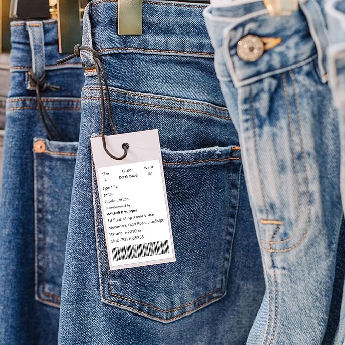 CLABEL Upgrade Thermal Label 6 Roll 1.96" x 3.14" for 221B/220B/230B Label Maker, 50x80 Sticker Labels,Waterproof, Oil-Proof, Anti-frictional