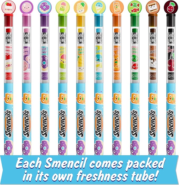 Graphite Smencils (2 Pack) - HB #2 Patented Gourmet Scented Pencils, 10 Count, Gifts for Kids, School Supplies
