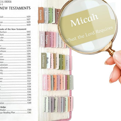 Bible Tabs for Study Bible, New & Old Testament Tabs Matte Laminated Bible Book Tabs Bible Journaling Supplies for Women(Large Print, Easy to Read) (Boho)