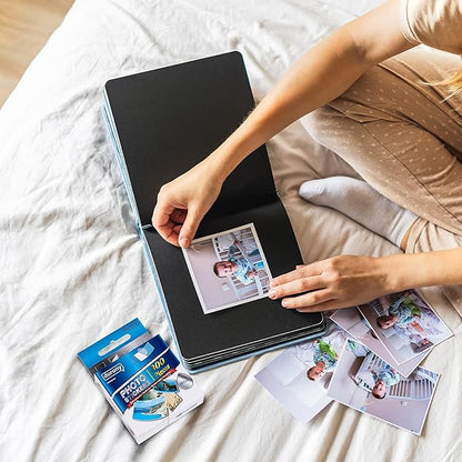 Durony 300 Pieces Photo Sticker White Double-Sided Self Adhesive Photo Tapes for Pictures DIY Photo Album Journal