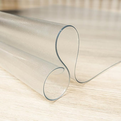 Desk Chair Mat for Hardwood Floor, Plastic Floor Protector Mat with Non-Slip Texture, Rectangle Hard Floor Computer Chair Mat with Milled Edge (40"x48" inch)