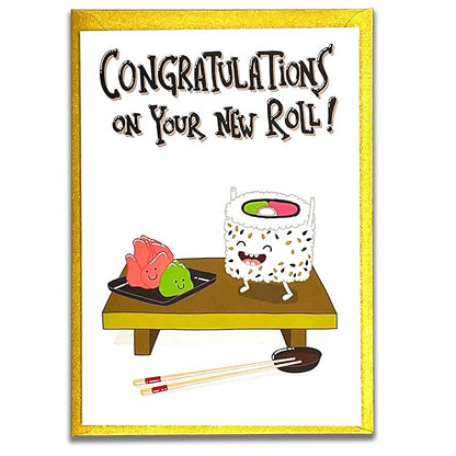 Congratulations on Your New Roll Card, Cute and Funny New or First Job Gift, Work or Office Promotion Congrats for Boss, Coworker, Colleague, Friend, Husband, Wife