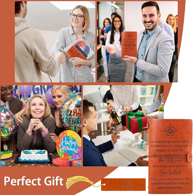 Retirement Gifts for Women Men, Leaving Gifts, Farewell Gifts, Going Away Gifts, New Job Gifts, Office Gifts, Goodbye Gifts for Best Friends Colleague Boss, Journal Notebook