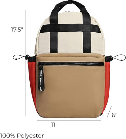VOORAY 19L Katie Backpack – Large Travel Backpack, Gym & Sports Backpack Wild Desert, Camel Color Block