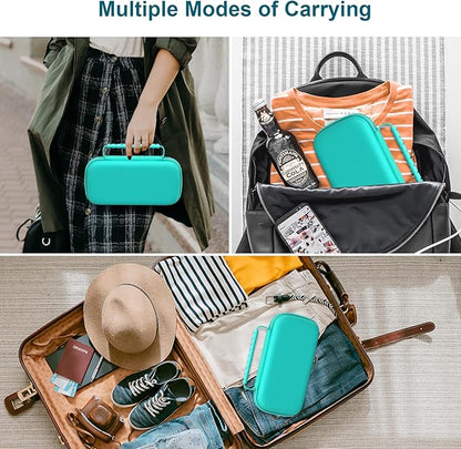 Canboc Carrying Case for NIIMBOT B21 B1 Inkless Label Maker, Portable Mini Bluetooth Thermal Label Printer Storage Bag fit Label Paper, Cable, Turquoise (Case Only)