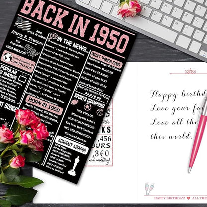 YiKaLus 75th Birthday Card for Dad Mom,Cool 75th Birthday Gifts for Him Her,Unique 75 Year Old Birthday Card Decoration for Women Men