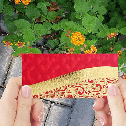 PARTH IMPEX Shagun Gift Envelope (Pack of 10) Assorted Color Designs Money Holder Fancy Packet for Christmas Diwali Easter Birthday Wedding Anniversary Designer Invitation Envelopes