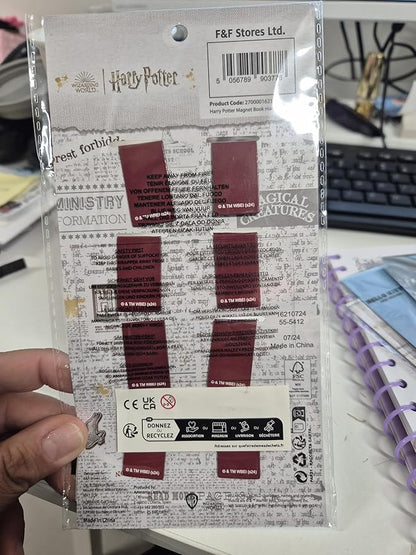 Harry Potter Magnetic Bookmarks Page Clip School University for Kids Teens Women Stocking Stuffers Gifts for Readers Xmas Gifts (Multi 8 Pack)