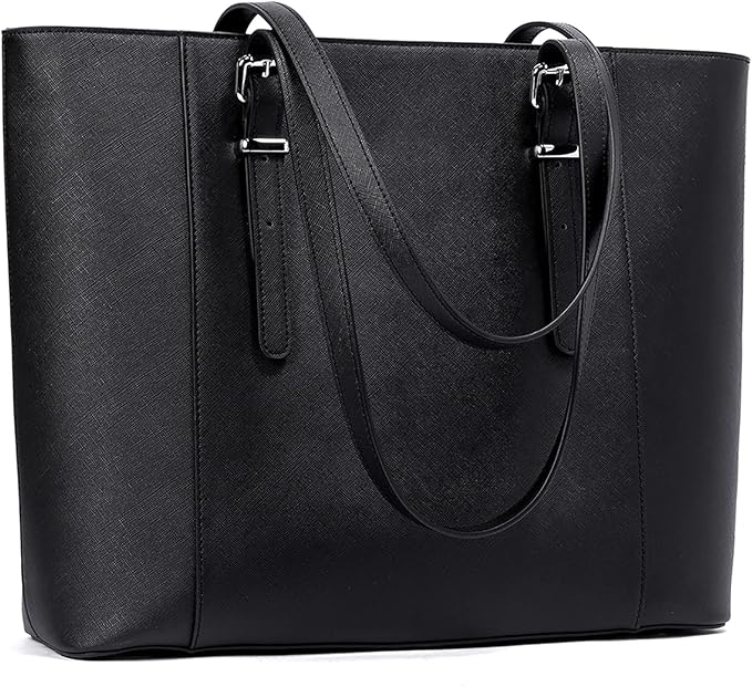 Telena Laptop Tote Bag for Women, 15.6 Inch Shoulder Tote Bag Leather Briefcase for Women, Large Capacity Handbag Bags