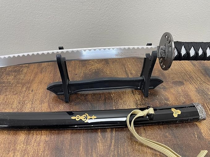 17 inch Stainless Steel Bride's Mini Katana Kill Bill Sword Mini Dagger Letter Opener Table Decor w/Free Display Stand