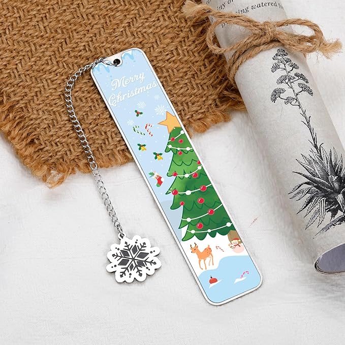Stocking Stuffers for Kids, Christmas Bookmarks for Girls Boys, Book Lovers Gifts for Kids, Book Marks for Reading Kids, White Elephant Gifts, Secret Santa Gifts, Reading Accessories, Book Accessories