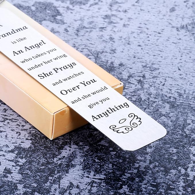 Christmas Gifts for Grandma, Grandma Christmas Bookmark Grandma Gifts Mothers Day Gifts for Grandma Women Nana Things for Grandma Birthday Grandparents Gifts from Granddaughter Grandson Teens Kids