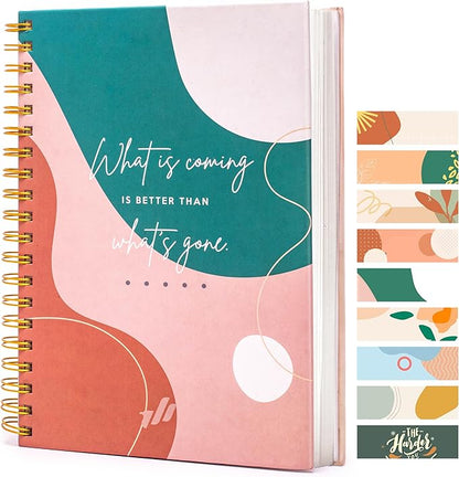 Spiral Notebook - 10.25" x 7.25" Spiral Journal Notebooks College Rule, Cute Notebook Journal for Note Taking Women Writing School, Notebooks for Work, 100 GSM, 300 Pages (Better)