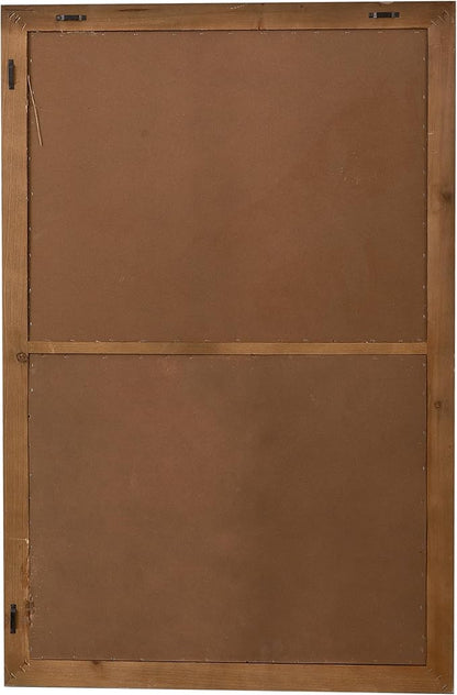 SOFE Large Cork Board Linen Pin Board Combo, Wood Framed Bulletin Board 36" X 24" Picture Board, Photo Wall Display, Vision Board Rustic Memo Board for Home Kitchen Office School