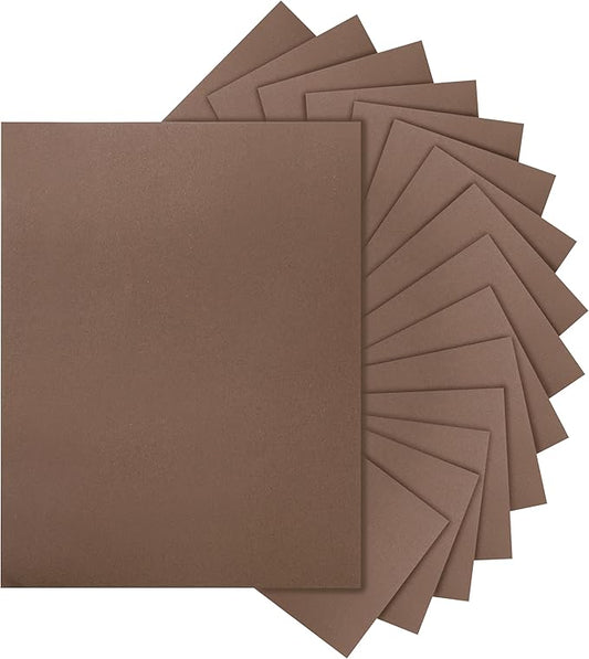 40 Sheets Coffee Color Cardstock 8.5 x 11 Certificates Paper, 200gsm/75lb Premium Dark Brown Card Stock Printer Paper for DIY Cards Making, Greeting Cards, School Crafting, Invitations, Menus